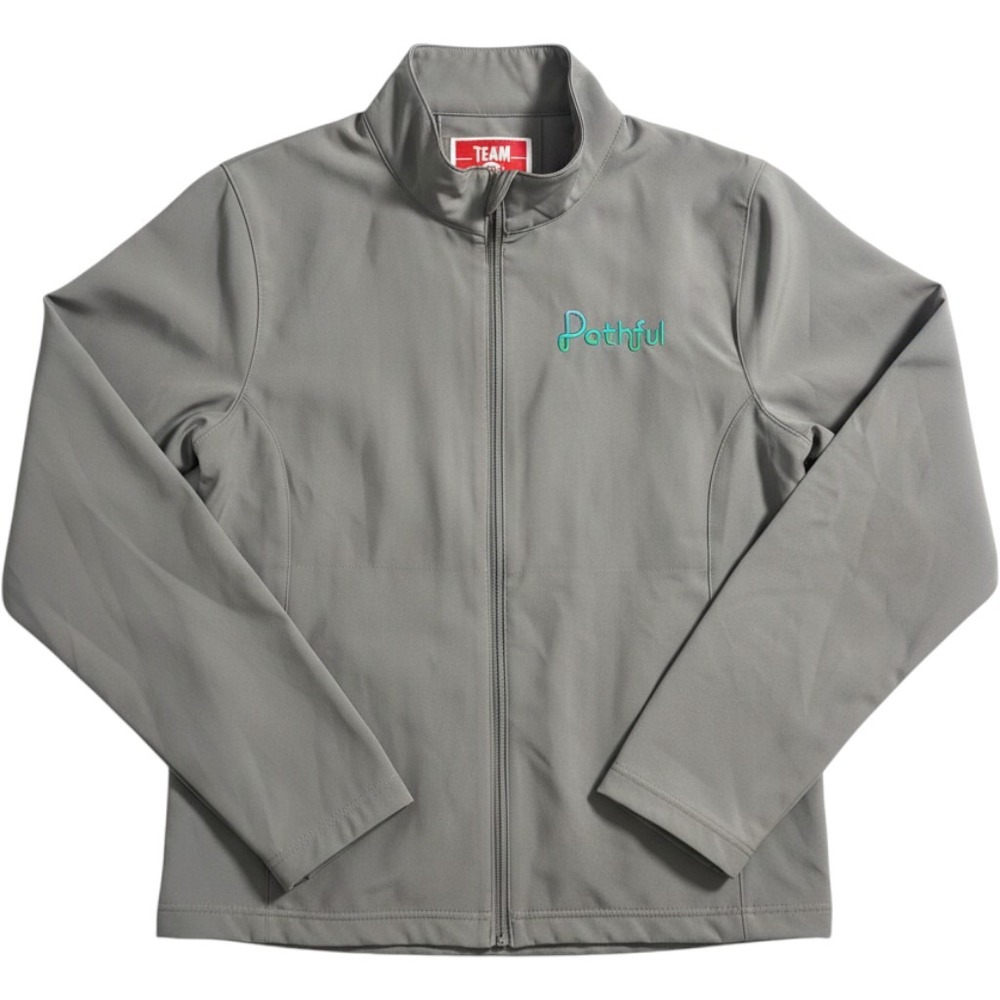 Team 365 Ladies Leader Soft Shell Jacket Grey Pathful Embroidered Logo Large